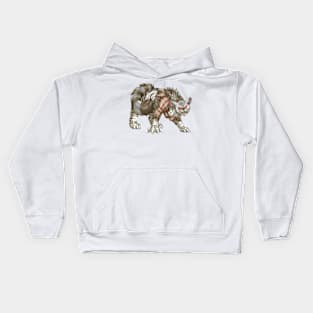 WereCat: Silver-Amber Tabby Kids Hoodie